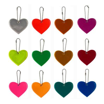 12 шт. разноцветный защитный отражатель подвеска Love Heart защитный отражатель детский отражатель подвеска для