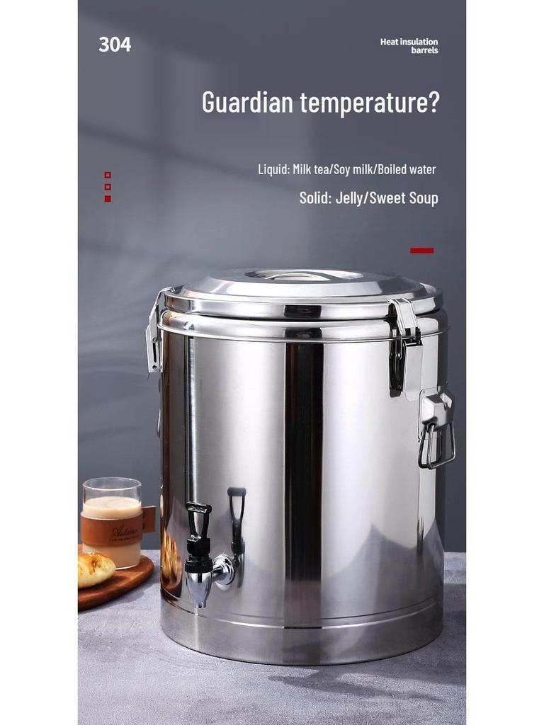 Изолированное ведро из нержавеющей стали 304 для риса и соевого молока, ведро для ледяного желе большой вместимости