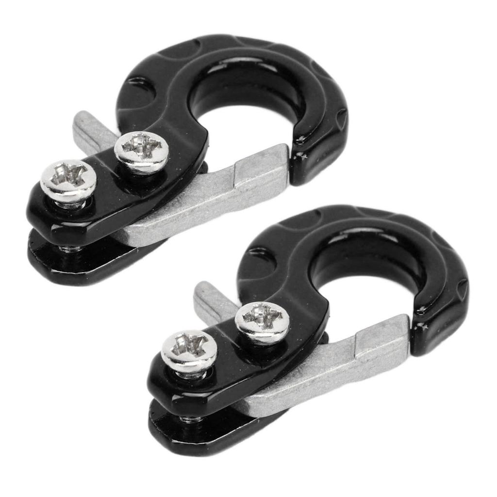 2 шт. крюки для прицепа лебедки из алюминиевого сплава гоночный тяговый трос крюк для 110 RC скалолазный автомобиль черный