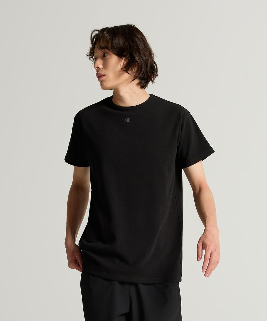 CHAMPION C-Logo Muscle Fit Stretch Short Sleeve T-Shirt Black