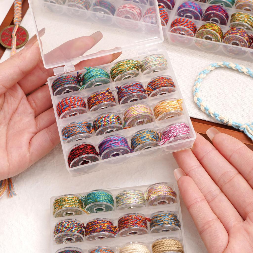 1box Colorful Cotton Thread String DIY Beading Braided Bracelet Jewelry Making