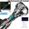 3000LM Long Size ABS Flashlights Rechargeable Bright LED Torch with USB Cable 3 Modes Waterproof for Camping Hiking Fishing