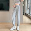 Gray Sweatpants Women's Spring and Autumn New Sweatpants New Loose and Thin Tied Feet Casual Harlan Pants