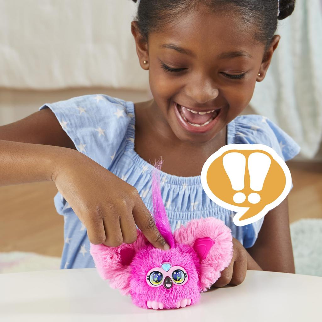 Hasbro Furby Furblets FloFlo Мини-электрическая плюшевая игрушка для мальчиков и возрастов Furby Authentic Friends, Девочек, 6+, Розовый, Фламинго, Говорит, Музыкальная, G1699,