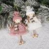 Antler Plush Doll Pendant Angel Christmas Tree Pendant Cute Christmas Plush Girls Pendant  New Year