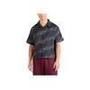 Jordan Мужская рубашка Essentials Letter Print Collared Sport Casual Breathable Free Short Sleeve Shirt Black FB7323-010