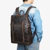 Сумка через плечо Crazy Horse Leather Head Layer Cowhide Backpack с несколькими отделениями и большой вместимостью Мужские большие рюкзаки из натуральной кожи