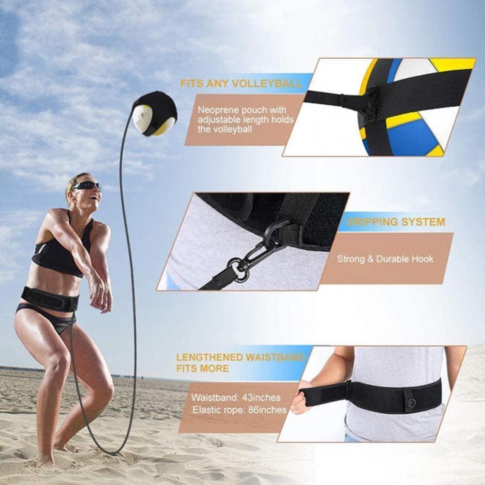 1 комплект Волейбольный тренажер для отработки ударов, тренировочный инструмент, тренажер, спортивный футбольный пояс для ударов