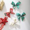 10Pcs Bow Ribbon Christmas Supplies Decoration Xmas Tree Pendant Ornament Bows for Home Decor New Year's 2025 Gifts Accessories
