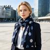 Sun Protection Headwear Polka Dot Silk Scarf for Women, Lightweight Tassel Shawl, Elegant Soft Breathable Women Wrap Spring Summer Autumn Winter,