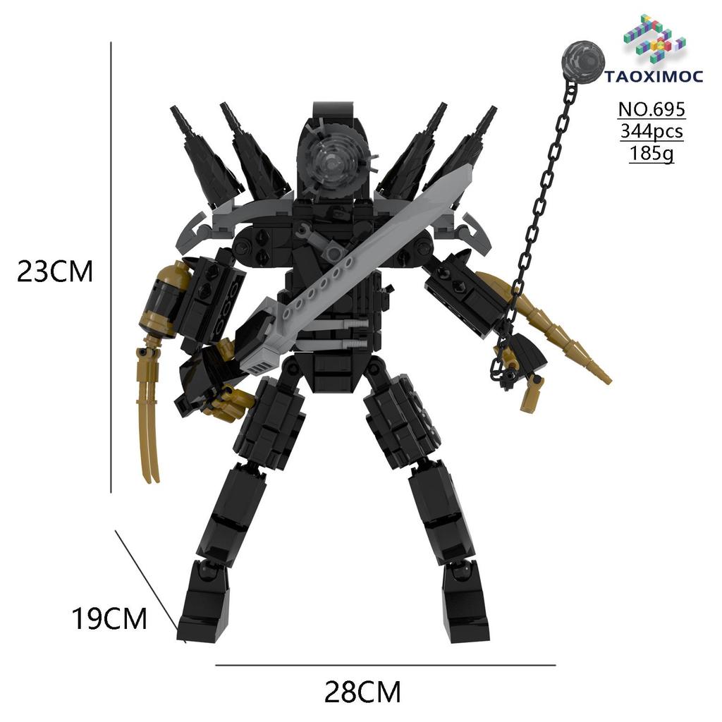 Трансграничный Титан Клокмен против. Туалетмен Телевизор Динамик Конструктор Минифигурки