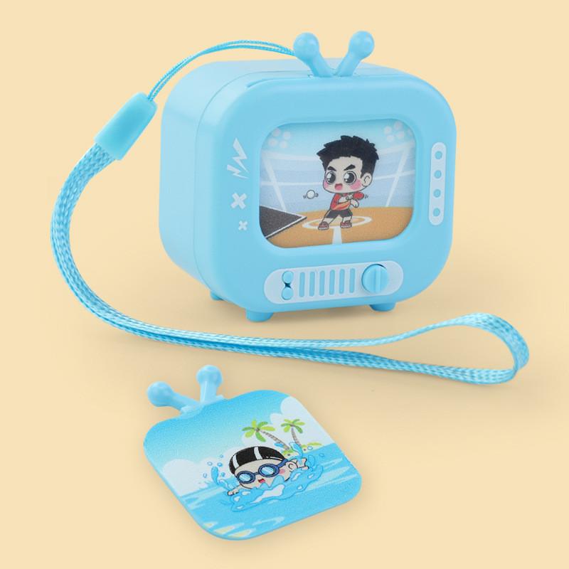 Childrens Cartoon Led Tv Pendant Light Sound Keychain Gift For Boys And Girls