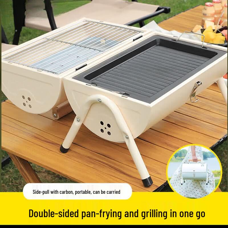 JINGGENG Portable Outdoor Charcoal BBQ Grill