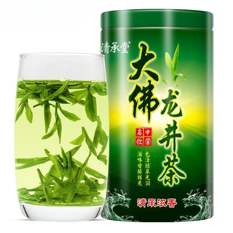 Китайский чай премиум-класса Dafo Long Jing Dragon Well Зеленый чай Лунцзин 250г банка