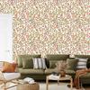 Wallpaper Small Flowers Cream, Beige and Lime for Living Room and Bedroom 50x1000