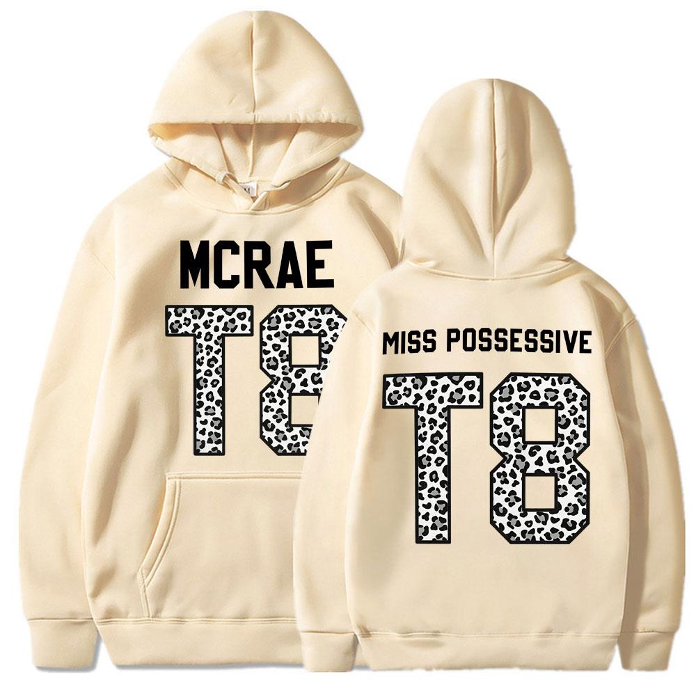 Singer Tate Mcrae T8 Leopard Graphic Hoodie Pop Music Fashion Vintage Sweatshirt Unisex Oversized Fleece Sportwear Fans Gifts