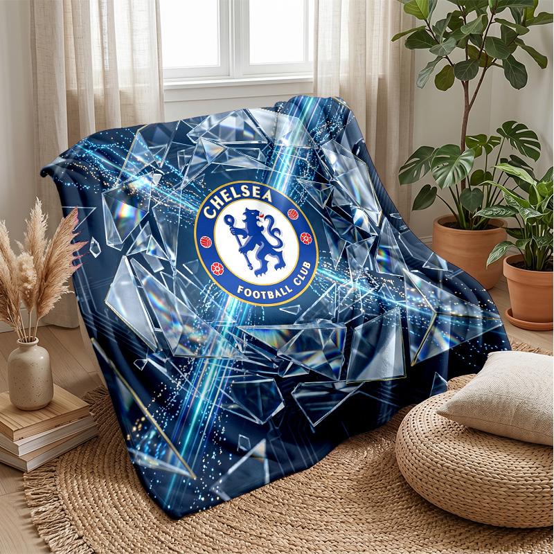 Chelsea FC Theme blanket Soft Flannel Blanket Plush Throw Blanket Cozy Sofa Bed Blanket for Home Decor