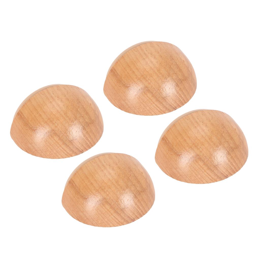 4 шт. Деревянный дверной стопор многоцелевой бесшумный предотвращает столкновение сверление бесплатно амортизирующий дверной пробой