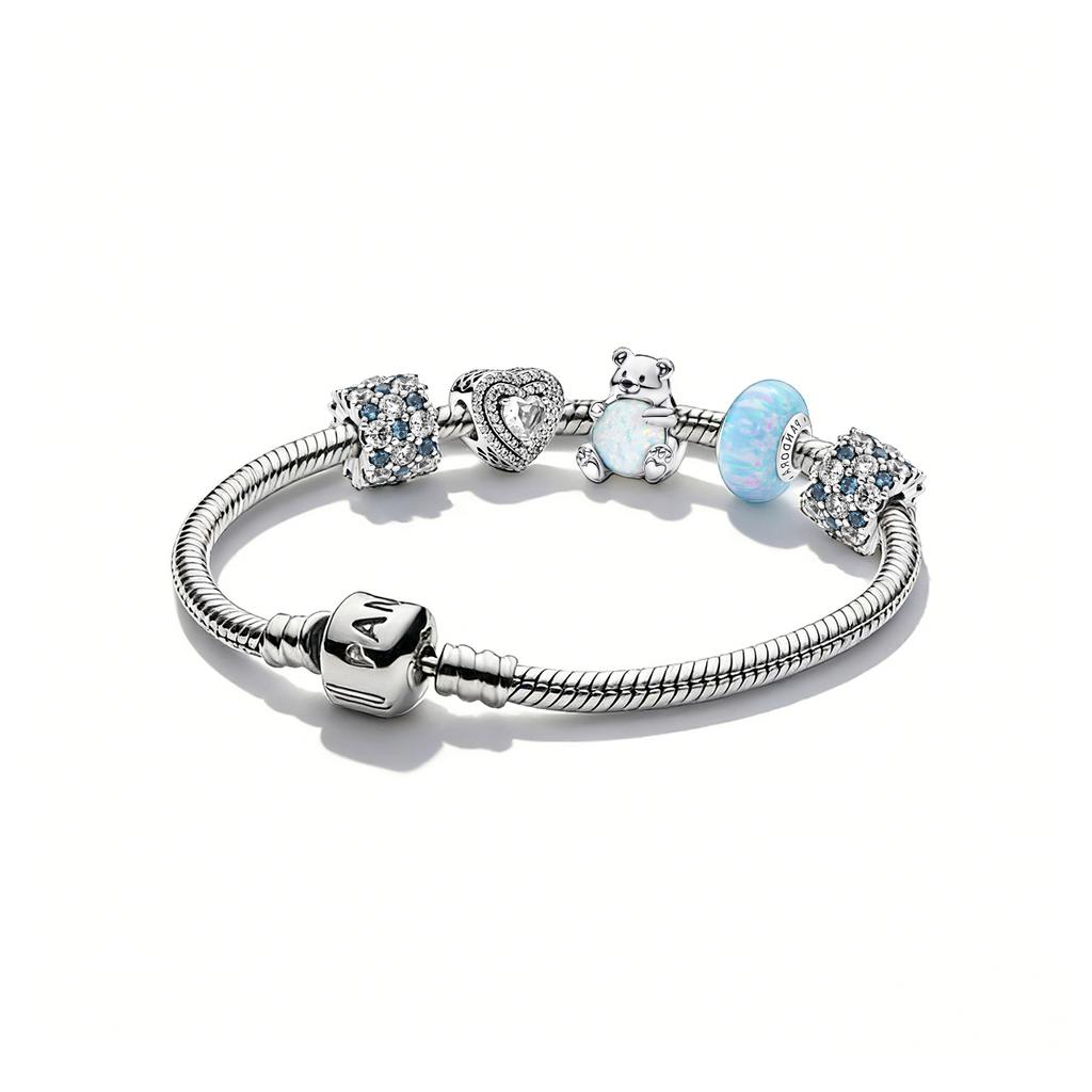 Pandora Arctic Bear Heart Set 925 Silver Bracelet Women bracelet ZT26011320A