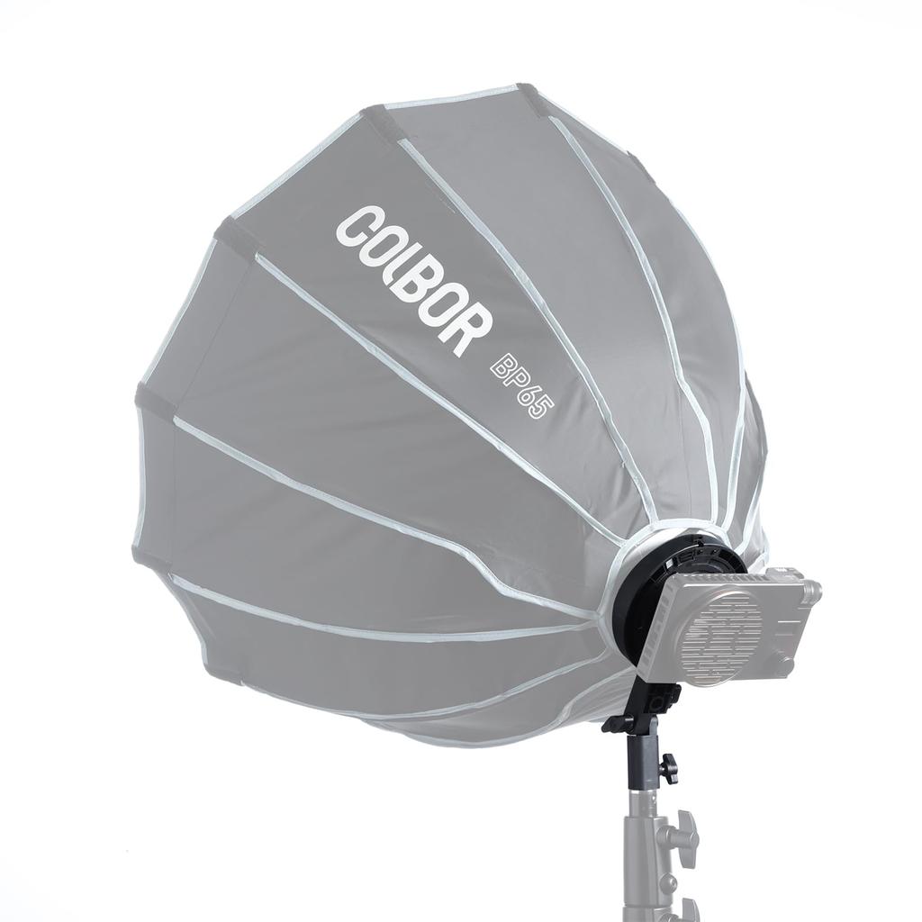 COLBOR MAR Conversion Mount Mini Bowens Mount To Bowens Mount with Umbrella Hole Applicable To Black W60/W100