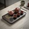 Rectangular Tea Serving Plate Japanese Style Water Storage Tea Tray Tea Platform  Tea Room