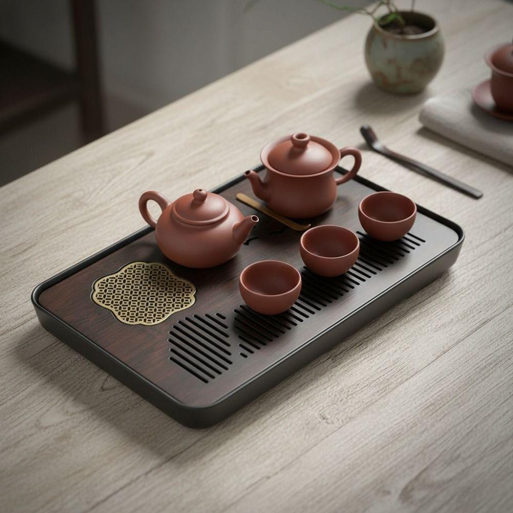 Rectangular Tea Serving Plate Japanese Style Water Storage Tea Tray Tea Platform  Tea Room