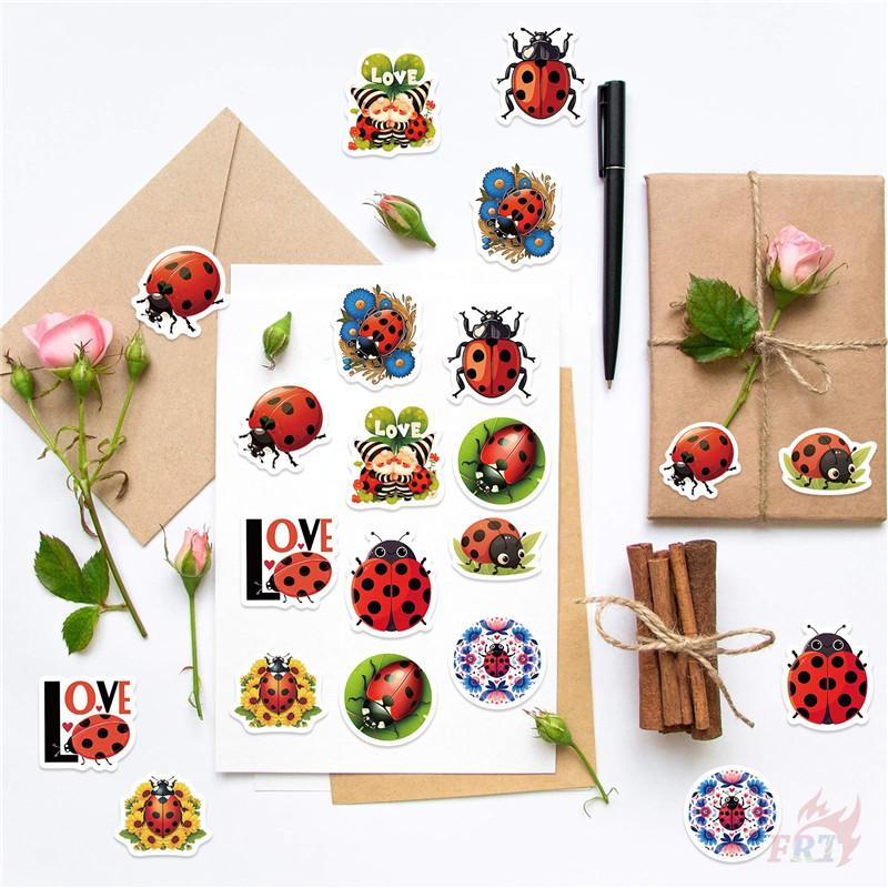 500Pcs/Roll Q Ladybugs Kids Rewards Stickers - DIY Scrapbooks Album Decor Sealing Label Decals