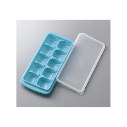 Ebisu One-Push Ice Tray Storage Container, 10 Ice Cubes, with Airtight Lid, PH-F74