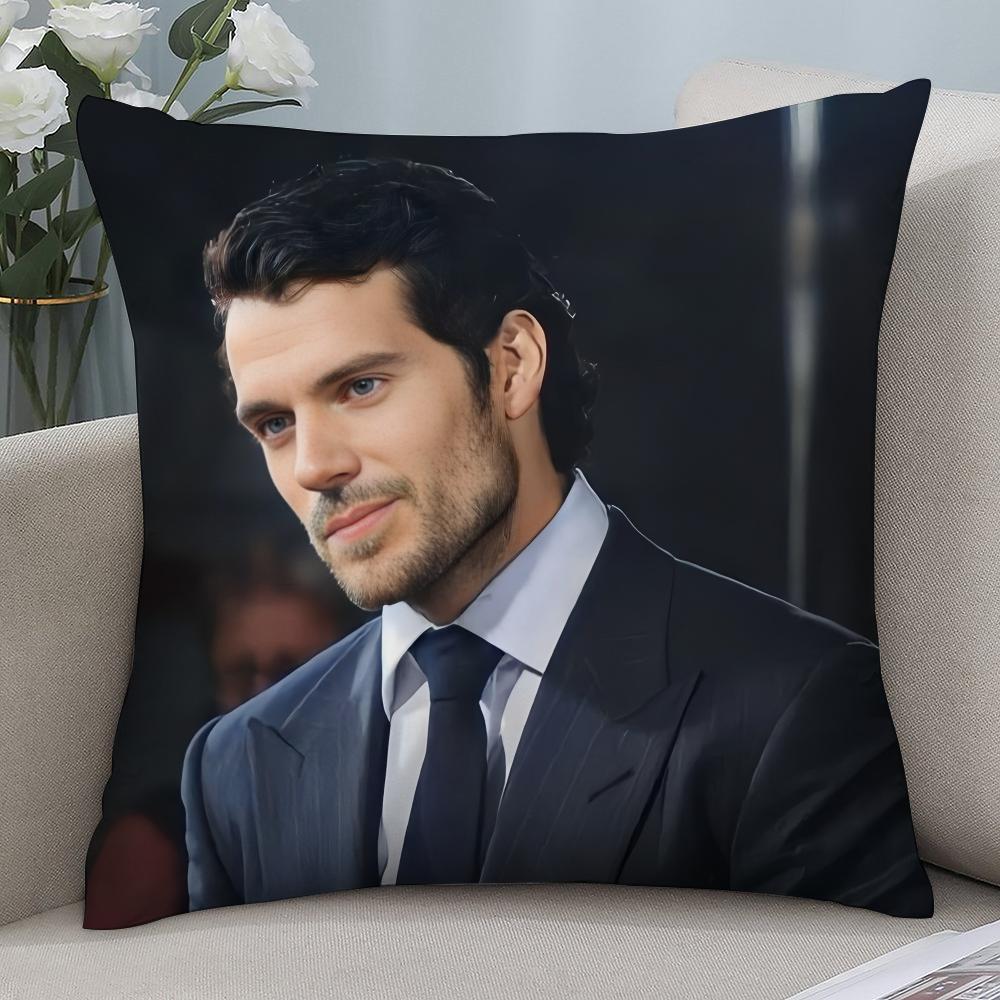 Наволочка для подушки Super Star H-Henry Cavill 3D-печать Полиэфирное волокно 40*40 см Домашний диван Декоративная наволочка для подушки Подарок на праздник