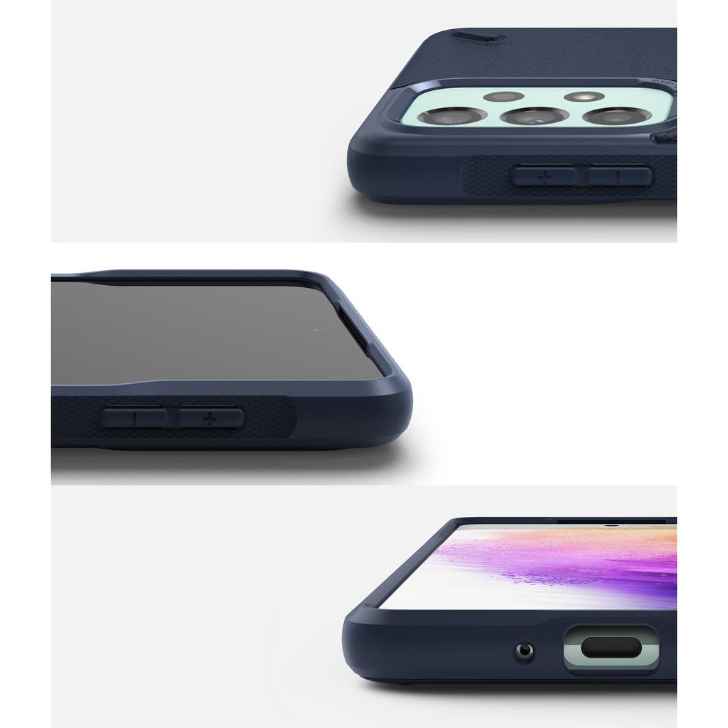 Durable and flexible Galaxy A73 Onyx case cover, navy blue