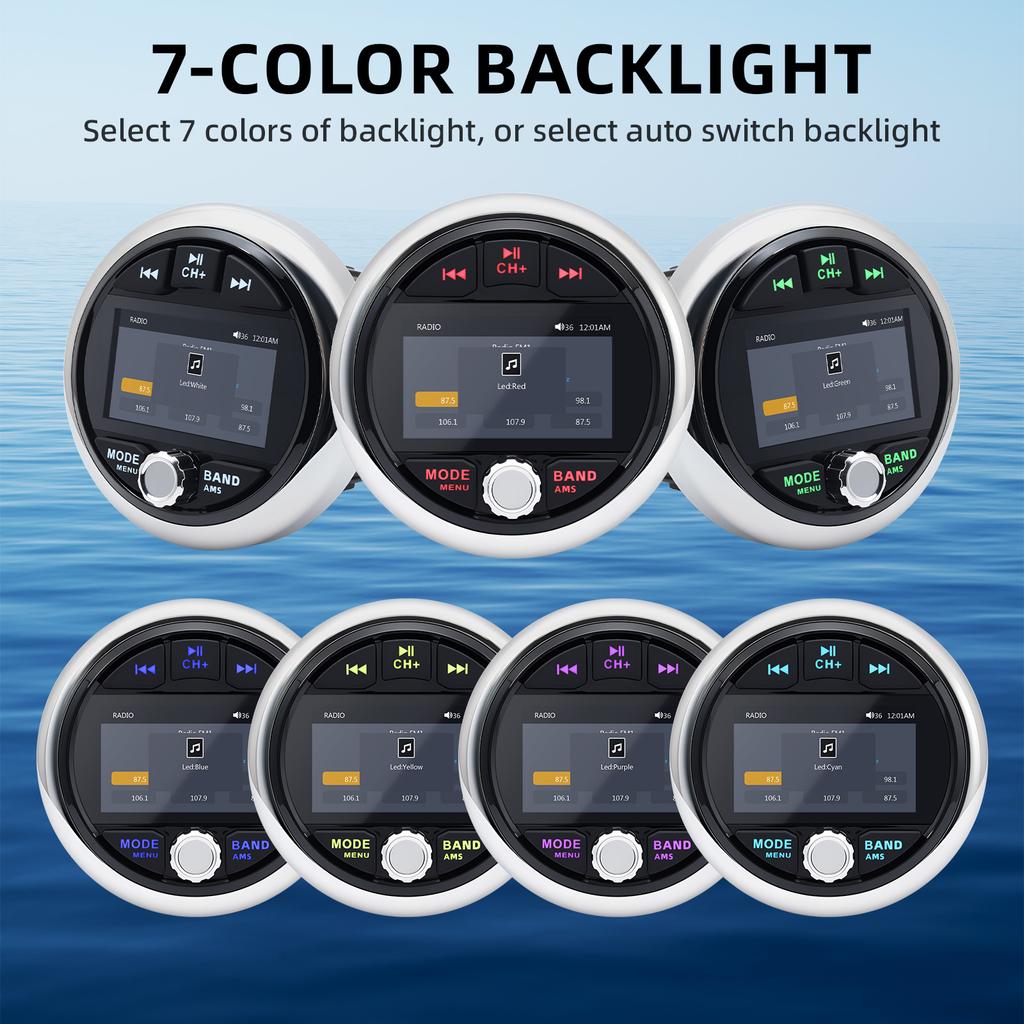 Лодка Морской MP3/MP5 Радио Плеер Медиа Аудио Стерео Плеер Совместимый с Bluetooth FM AM приемник Для СПА UTV ATV Водонепроницаемый