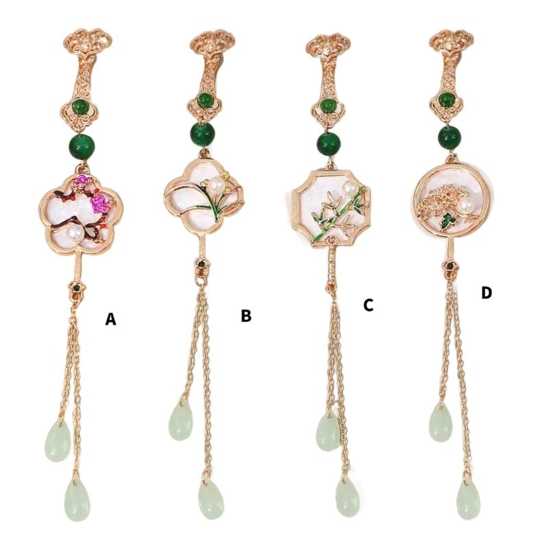 Artistic Plum Blossoms Orchids Bamboo Chrysanthemum Metal Pin Traditional Cultural Jewelry Gift For Women Fashionistas