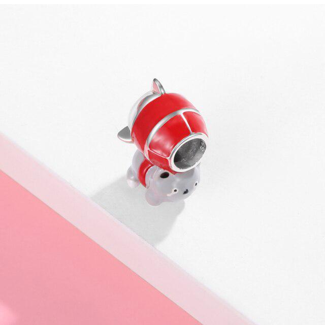 925 пробы стерлингового серебра серии зоопарк милый эмалированный жираф лев сделай сам подвески подходят кулон браслет для женщин изготовление ювелирных изделий