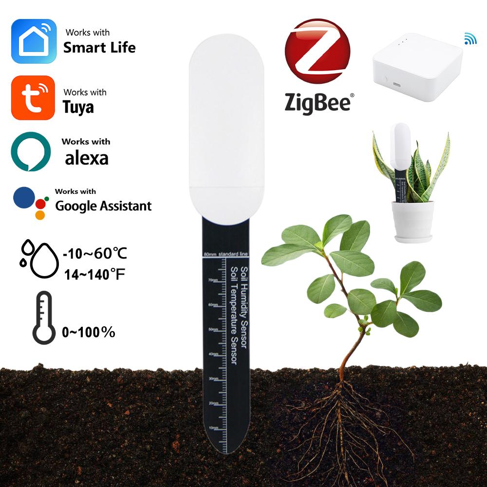 2/3/5/10pcs Zigbee Soil Moisture Sensor Smart Monitor Moisture Tester Flower Pot Soil Greenhouse Garden Planting Humidity Meter