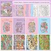New Cartoon Sticker Book Educational 3D Landscape Coloring Book PET DIY Miniature Scene Stickers Birthday Gifts