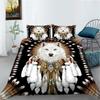 3D Printed Animal Bedding Set Wolf Pattern Down Duvet Cover Pillowcase 2/3pcAU/EU/DE All Sizes Men's and Boys' Cover