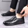 Leather Shoes Men's Genuine Leather Soft Sole Soft Surface One-pedal Lazy Shoes Middle-aged and Elderly Dad Casual Shoes