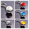 Solar System Planet Keyring Galaxy Nebula Space Keychain Moon Earth Sun Mars Art Picture Double Side Glass Ball Key Chain