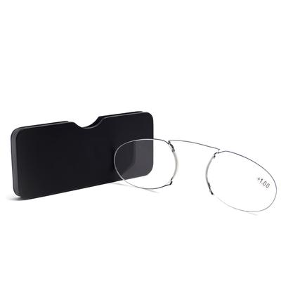 Пенопластовые очки для чтения без оправы, зажим для носа, мини для мужчин и женщин, пенсне, портативная лупа