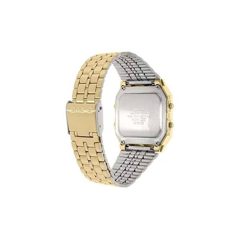 Casio Серия YOUTH - маленькие металлические квадраты, маленькие золотые самородки, модные, ретро, трендовые, для бизнеса и отдыха, ЖК-дисплей, водонепроницаемые, A500WGA-9DF