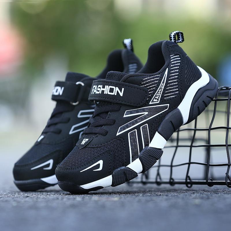 Популярные кожаные студенческие летние детские дышащие спортивные туфли для мальчиков и девочек, повседневные баскетбольные туфли для детей среднего и старшего возраста