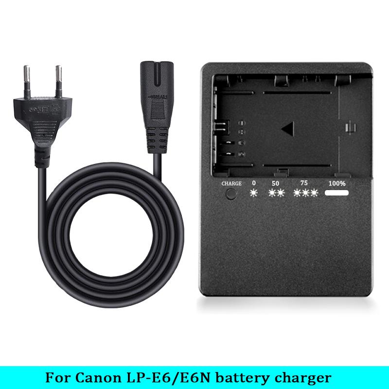 LC-E6E LC-E6 Charger For Canon LP-E6 LP-E6N LP-E6NH Battery EOS 70D 60D 5D Mark III 5D Mark IV 5DSR 6D MARK II 60D 80D 7D R5 R6