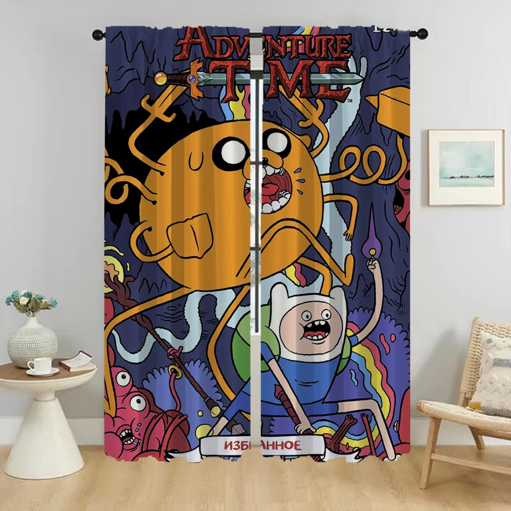 Время приключений Антимоскитные шторы для камеры Современные шторы для гостиной 2 штуки Затемнение Тюль для спальни Перегородка Детская