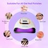 380W UV Nail Lamp 81 LEDs Nail Dryer with Handle Design Quick-drying Manicure Lamp for Curing All Nails Gel Nail Art Tools