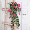 76 см Искусственные Цветы Герань Подвесной Куст Розовый Красный Декор Дома Рождественская Вечеринка Белое Искусственное Растение Плющ