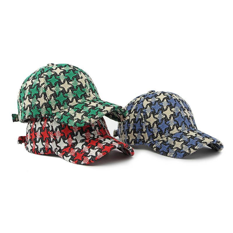 Hat Women Autumn Winter Thick Warm Knitted Baseball Cap Sunscreen Sunshade Cap Ponytail Panama Cap