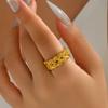Light Luxury Women's Ring, Niche Wheat Ear Metal 18k Electroplating Design Open Index Finger Ring