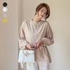 Spring and Autumn Women's Shirt Design Sense Solid Color Loose Irregular Pure Cotton Women's Shirt