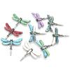 1Pc Fashion Natural Shell Mother of Pearl Brooch Pin Dragonfly Shape Brooches for Women Jewelry Gifts 50x62 Mm