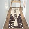 VIKAMA Vintage Movie Ticket Runner Rug Non-slip Soft Floor Carpet Ideal For Hallway Entryway Stylish Home Decor